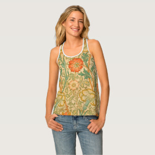 Vintage Floral William Morris Tank Top for Women