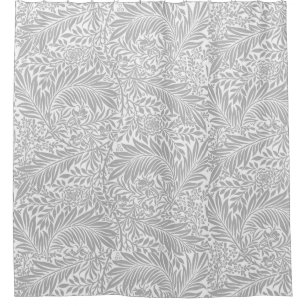 Vintage Floral William Morris Willow Bough Gray Shower Curtain