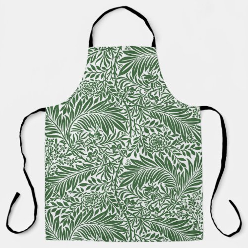 Vintage Floral William Morris Willow Bough Green Apron