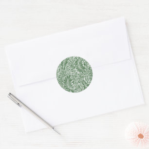 Vintage Floral William Morris Willow Bough Green Classic Round Sticker