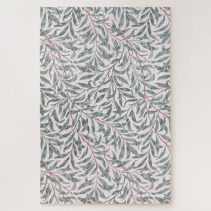 Vintage Floral William Morris Willow Bough Green  Jigsaw Puzzle