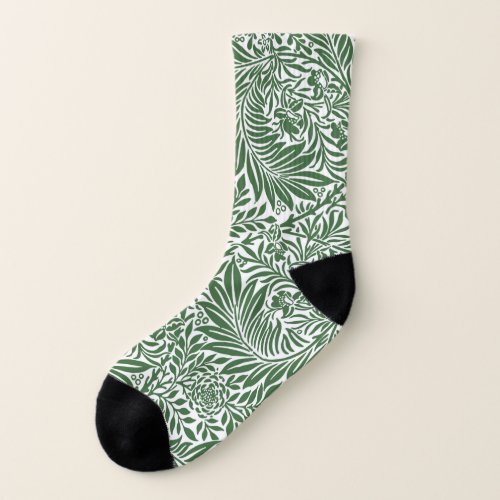 Vintage Floral William Morris Willow Bough Green Socks