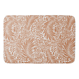 Vintage Floral William Morris Willow Bough Rust Bath Mat