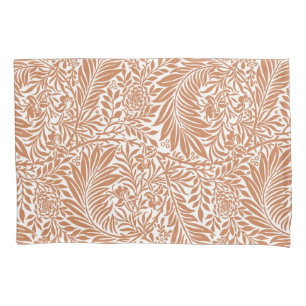 Vintage Floral William Morris Willow Bough Rust Pillow Case