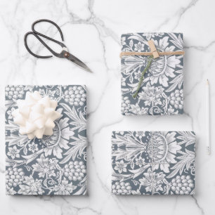 Vintage Floral William Morris Willow Sunflower Wrapping Paper Sheets