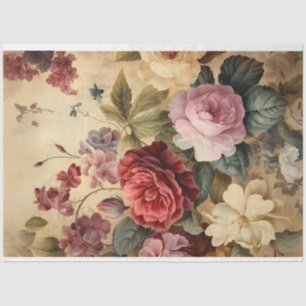 Vintage floral with rich colors Eternal Bloom  Tissue Paper