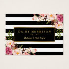Black and White Stripes Salon III Business Card | Zazzle.com