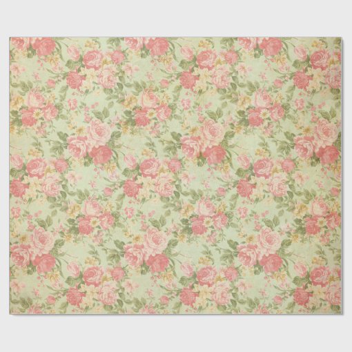 Vintage Floral Wrapping Paper Zazzle