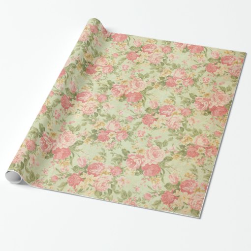 Vintage Floral Wrapping Paper Zazzle