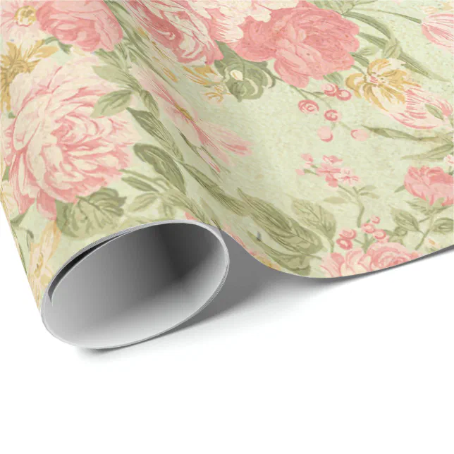 Vintage Floral Wrapping Paper Zazzle