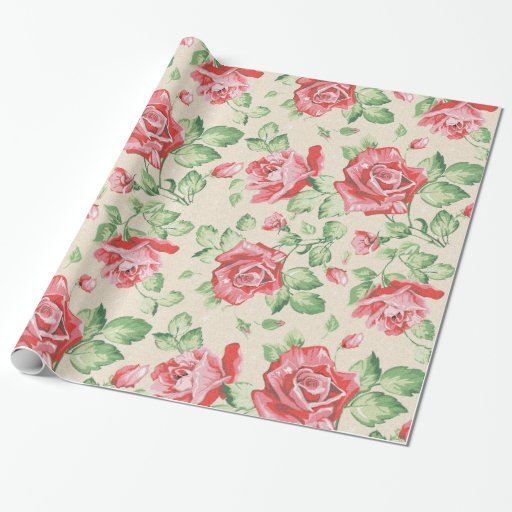 Vintage Floral Wrapping Paper | Zazzle