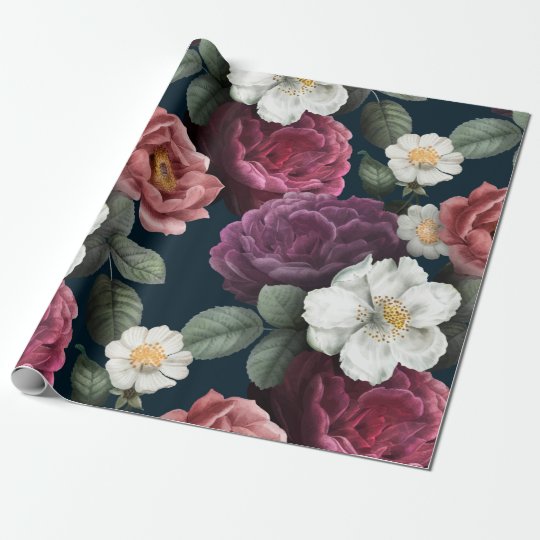 Vintage floral wrapping paper | Zazzle.com