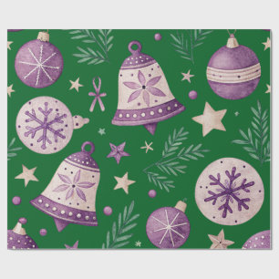 Vintage Floral Wrapping Paper – Purple & Gold Eleg