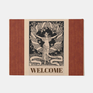 Vintage Floral Wreath Doormat