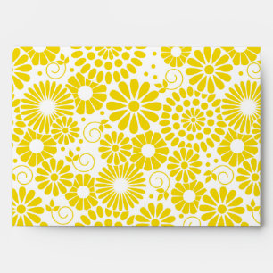 Vintage floral yellow Envelope