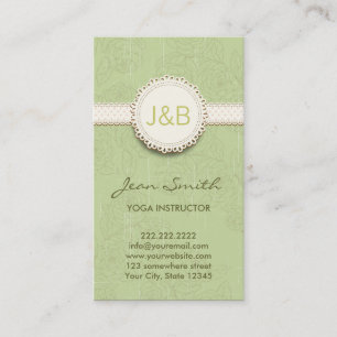 Vintage Floral Yoga instructor Business Card