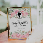 Vintage Florals Blush Pink Welcome Bridal Shower Poster<br><div class="desc">Modern Vintage Blush Pink Florals Regency Society Bridal Shower Welcome Sign</div>