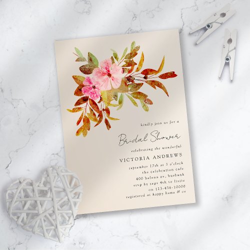 Vintage Florals Bridal Shower Invitation