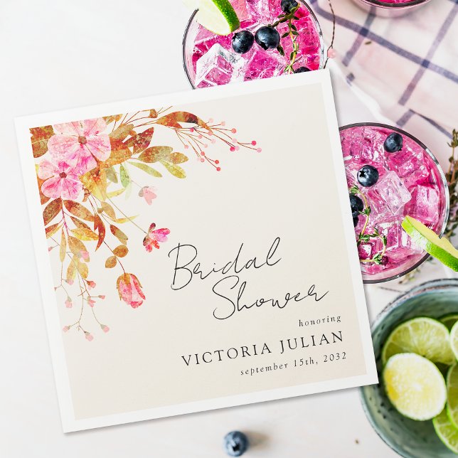 Vintage Florals Bridal Shower  Napkins (Creator Uploaded)