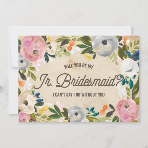 Vintage Florals  Junior Bridesmaid Invitation