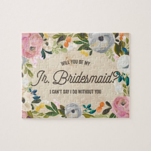 Vintage Florals  Junior Bridesmaid Puzzle