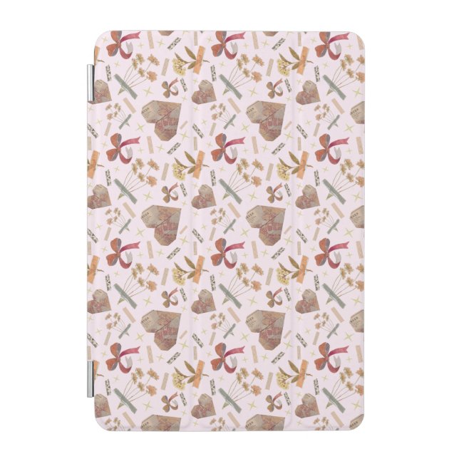 Vintage Florals & Paper Hearts IPad Case (Front)