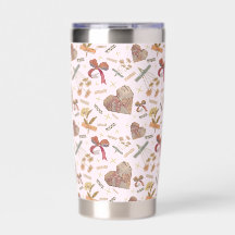 Vintage Florals & Paper Hearts Tumbler