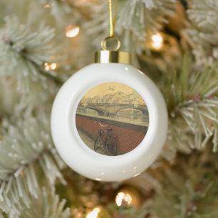 Vintage Florence Italy Christmas Ball Ornament