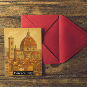 Vintage Florence Italy Duomo Travel Postcard