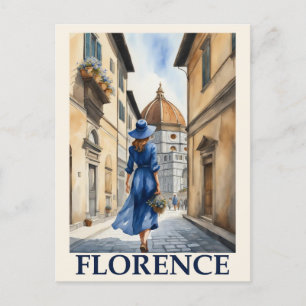 Vintage Florence Italy Italian Travel Postcard
