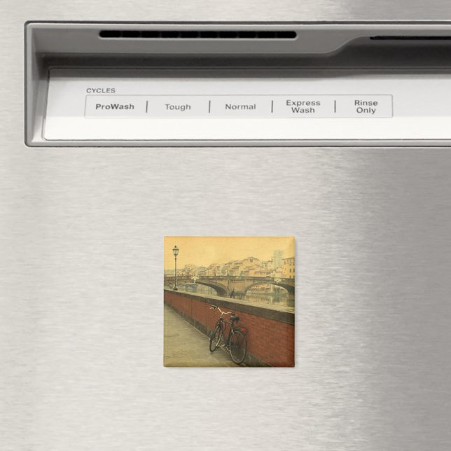 Vintage Florence Italy Magnet – Ponte Vecchio Old  (In Situ (Dishwasher))