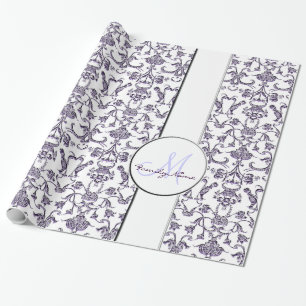 Vintage Florentine Damask (Lilac) Wrapping Paper