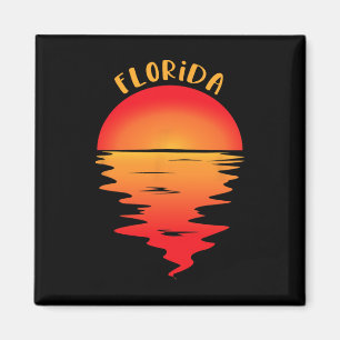 Vintage Florida Beach Sunset T Shirt - Retro Vacat Magnet