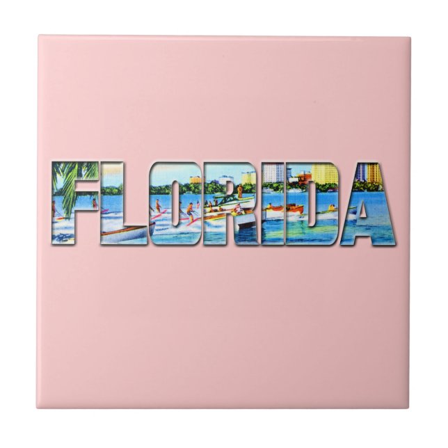 Vintage Florida Ceramic Tile (Front)