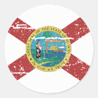 Vintage FLORIDA Flag Classic Round Sticker