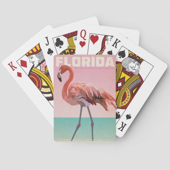 Vintage florida flamigo travel  poker cards (Back)
