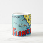 Vintage Florida Greetings Florida  Mug<br><div class="desc">Sensational,  colorful vintage postcard of the State of Florida.</div>