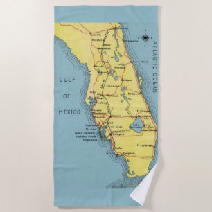 Vintage Florida Gulf of Mexico Beach Towel