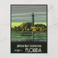 Vintage Florida Jupiter Inlet Lighthouse