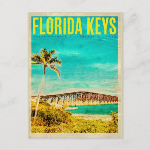 Vintage Florida Keys Travel Postcard
