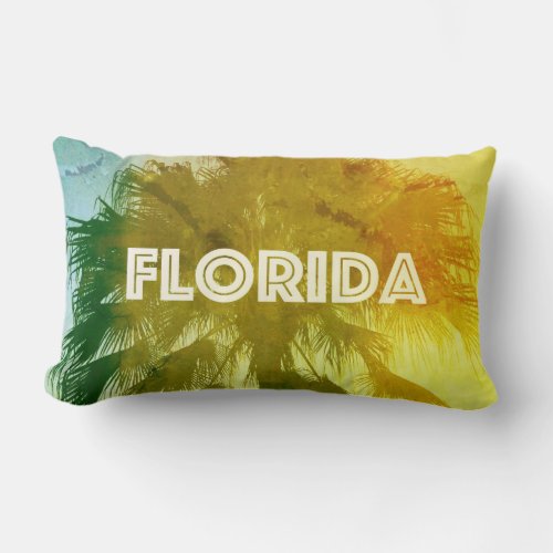 Vintage Florida Lumbar Pillow