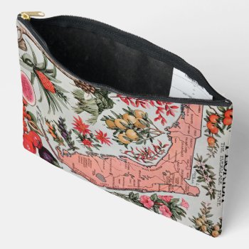 Vintage Florida Map Accessory Pouch by ellesgreetings at Zazzle