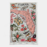 Vintage Florida Map Kitchen Towel at Zazzle
