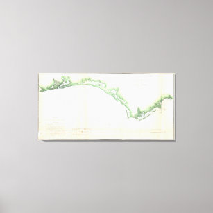 Vintage Florida Panhandle Coastal Map (1852) Canvas Print