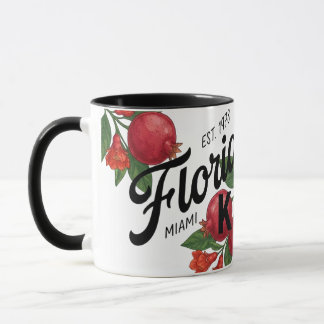 Vintage Florida Pomegranate Miami Botanical Fruit Mug