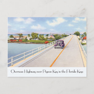 Vintage Florida postcard image Pigeon Key
