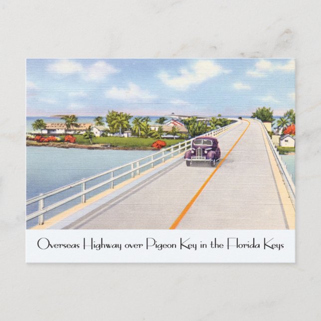 Vintage Florida postcard image Pigeon Key (Front)