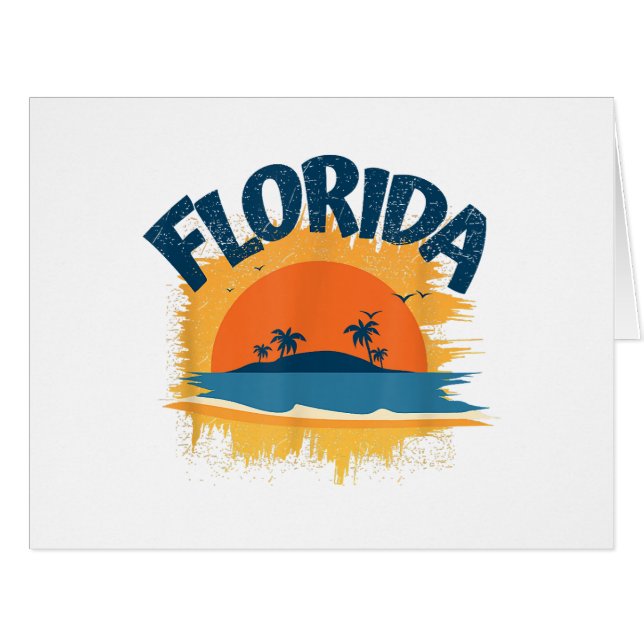 Vintage Florida Retro Tee Design Sunshine (Front Horizontal)