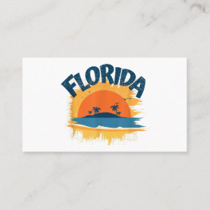 Vintage Florida Retro Tee Design Sunshine Business Card