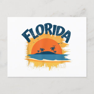 Vintage Florida Retro Tee Design Sunshine Postcard